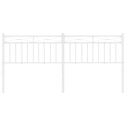 Tête de lit métal blanc 180 cm 