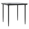 Ensemble à manger de jardin 3 pcs et coussins marron poly rotin 
