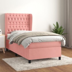 Sommier à lattes de lit et matelas Rose 80x200 cm Velours 