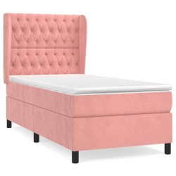 Sommier à lattes de lit et matelas Rose 80x200 cm Velours 