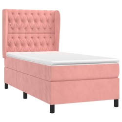 Sommier à lattes de lit et matelas Rose 80x200 cm Velours 
