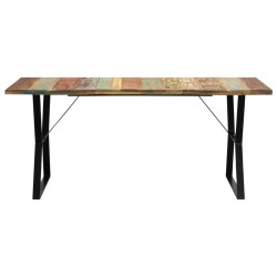Table de salle à manger 180x90x76cm Bois de récupération solide 