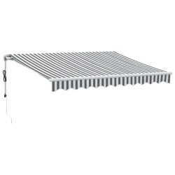 Auvent rétractable automatique anthracite et blanc 300x250 cm 