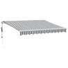 Auvent rétractable automatique anthracite et blanc 300x250 cm 