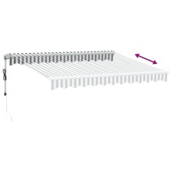 Auvent rétractable automatique anthracite et blanc 300x250 cm 