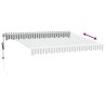 Auvent rétractable automatique anthracite et blanc 300x250 cm 