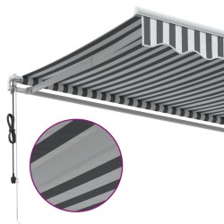 Auvent rétractable automatique anthracite et blanc 300x250 cm 