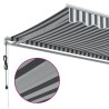 Auvent rétractable automatique anthracite et blanc 300x250 cm 