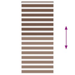 Store zèbre marron 100x200 cm largeur du tissu 95,9cm polyester 