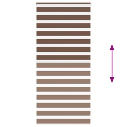 Store zèbre marron 95x230 cm largeur du tissu 90,9 cm polyester 