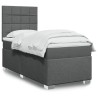 Sommier à lattes de lit avec matelas Gris foncé 80x200 cm Tissu 