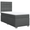 Sommier à lattes de lit avec matelas Gris foncé 80x200 cm Tissu 