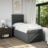 Sommier à lattes de lit avec matelas Gris foncé 80x200 cm Tissu 