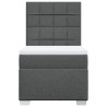 Sommier à lattes de lit avec matelas Gris foncé 80x200 cm Tissu 