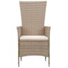 Ensemble à manger de jardin avec coussins 3 pcs Beige 