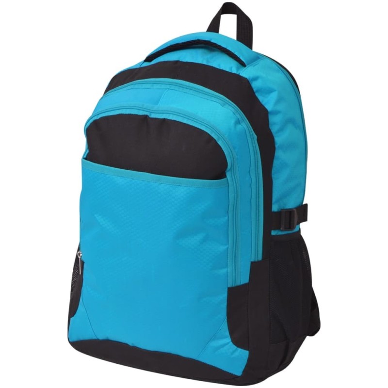 Sac à dos d'école 40 L noir et bleu 