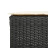 Ensemble de bar de jardin 5 pcs avec coussins noir poly rotin 