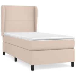 Sommier à lattes de lit avec matelas Cappuccino 90x190 cm 