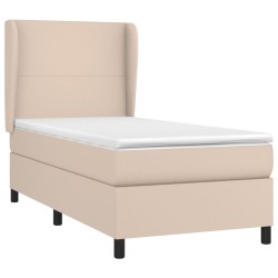 Sommier à lattes de lit avec matelas Cappuccino 90x190 cm 