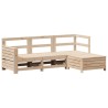 Salon de jardin 4 pcs bois massif de pin 