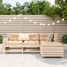 Salon de jardin 4 pcs bois massif de pin 