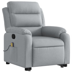 Fauteuil de massage inclinable Gris clair Tissu 