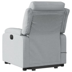 Fauteuil de massage inclinable Gris clair Tissu 