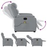 Fauteuil de massage inclinable Gris clair Tissu 