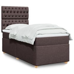 Sommier à lattes de lit avec matelas Marron foncé 90x200 cm 