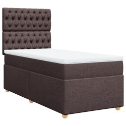 Sommier à lattes de lit avec matelas Marron foncé 90x200 cm 