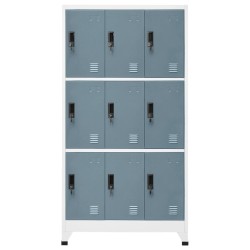Armoire à casiers Gris clair et gris foncé 90x45x180 cm Acier 