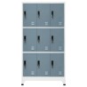 Armoire à casiers Gris clair et gris foncé 90x45x180 cm Acier 