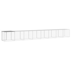Poulailler avec toit gris clair 803x98x90 cm acier galvanisé 