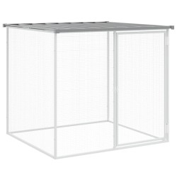 Poulailler avec toit gris clair 803x98x90 cm acier galvanisé 