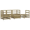 Salon de jardin 6 pcs bois de pin imprégné 