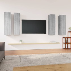 Meubles TV 4 pcs Sonoma gris 30,5x30x110 cm Bois d'ingénierie 