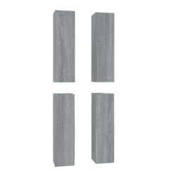 Meubles TV 4 pcs Sonoma gris 30,5x30x110 cm Bois d'ingénierie 