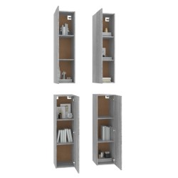 Meubles TV 4 pcs Sonoma gris 30,5x30x110 cm Bois d'ingénierie 