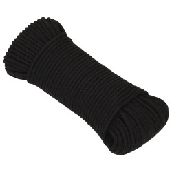 Corde de travail Noir 3 mm 100 m Polyester 