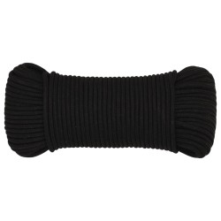 Corde de travail Noir 3 mm 100 m Polyester 