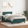 Sommier à lattes de lit et matelas vert foncé 120x220cm velours 