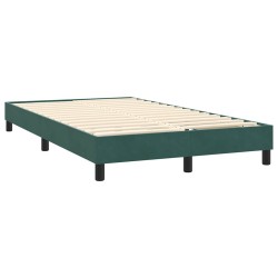 Sommier à lattes de lit et matelas vert foncé 120x220cm velours 