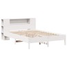 Lit bibliothèque sans matelas blanc 120x190 cm bois pin massif 