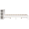 Lit bibliothèque sans matelas blanc 120x190 cm bois pin massif 