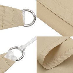 Voile d'ombrage beige 2x2x2 m 100 % polyester oxford 