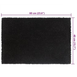 Tapis de porte 2 pcs noir 40x60 cm fibre de coco touffeté 
