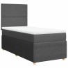 Sommier à lattes de lit avec matelas Gris foncé 80x200 cm Tissu 