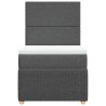Sommier à lattes de lit avec matelas Gris foncé 80x200 cm Tissu 