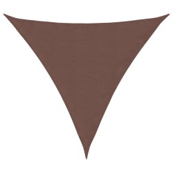 Voile de parasol tissu oxford triangulaire 3,6x3,6x3,6 m marron 