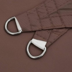 Voile de parasol tissu oxford triangulaire 3,6x3,6x3,6 m marron 